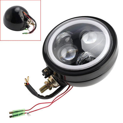 Set of 4 Beam Headlight Fog Lamps for Racer Bobber Chopper