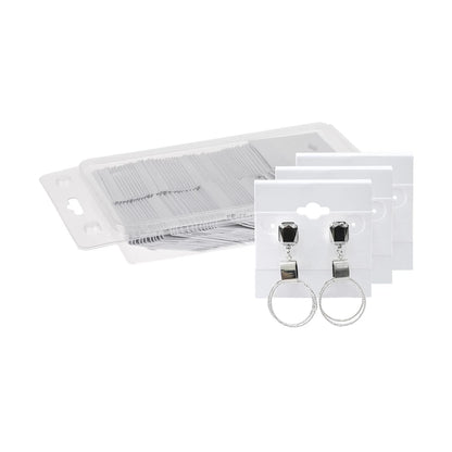 2X White Hanging Earring Cards 2"W x 2"H for Jewelry Display