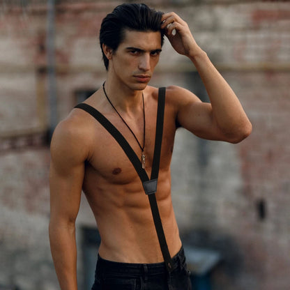 Hidden Suspenders for Untucked Men Under Shirt, Black