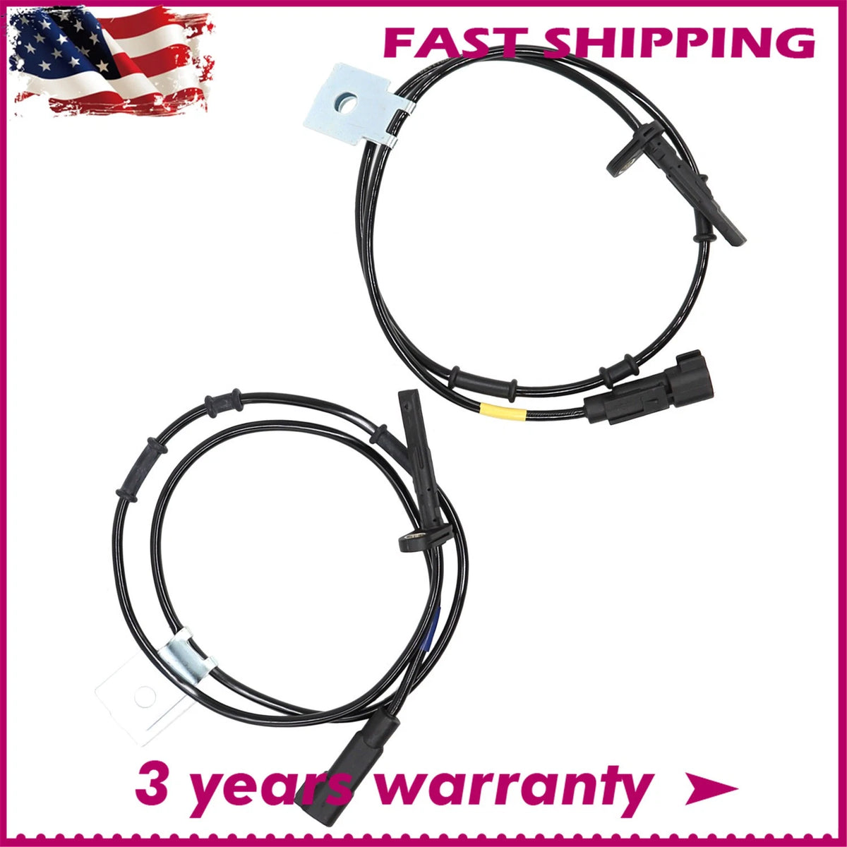 2X Front ABS Wheel Speed Sensor for Chevrolet Equinox Terrain (2010–2017) - 20811371, 20811372