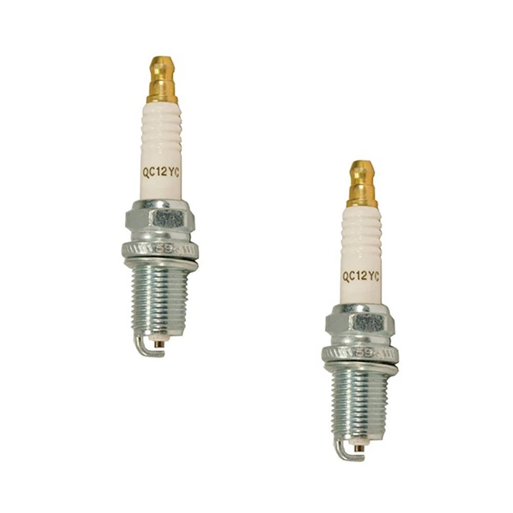 2X Spark Plugs for Kohler Lawn Equipment (Fits Champion QC12YC)