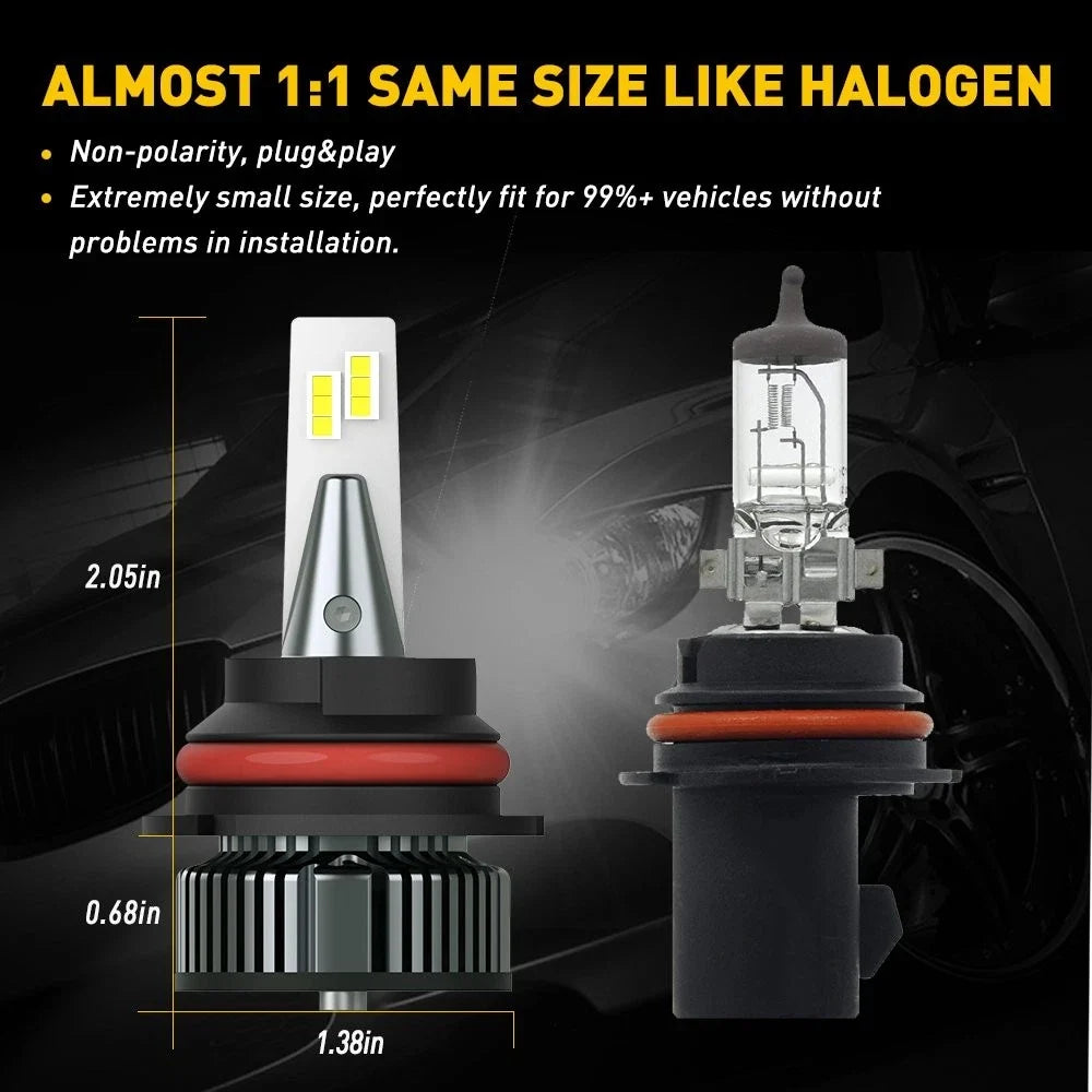 AUXITO HB5 9007 LED Headlight Kit for High/Low Beam (72W 6500K 16000LM)