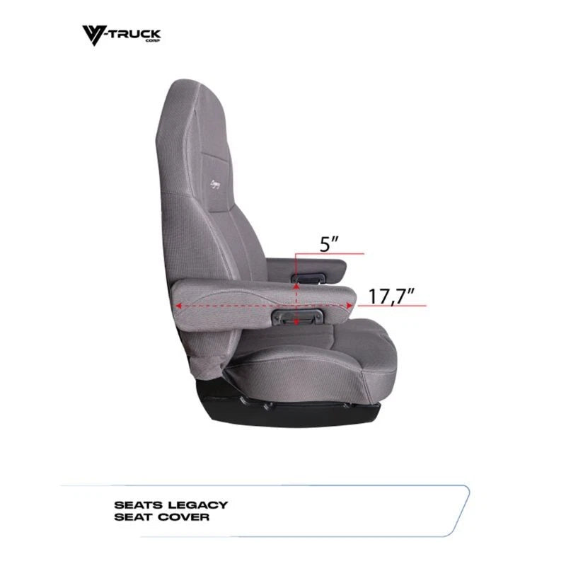 Set of 2 Black Cloth Armrest Covers for Legacy Truck (17.7")