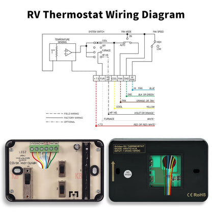 RV Thermostat for Briidea Analog (Cool Only/Furnace)