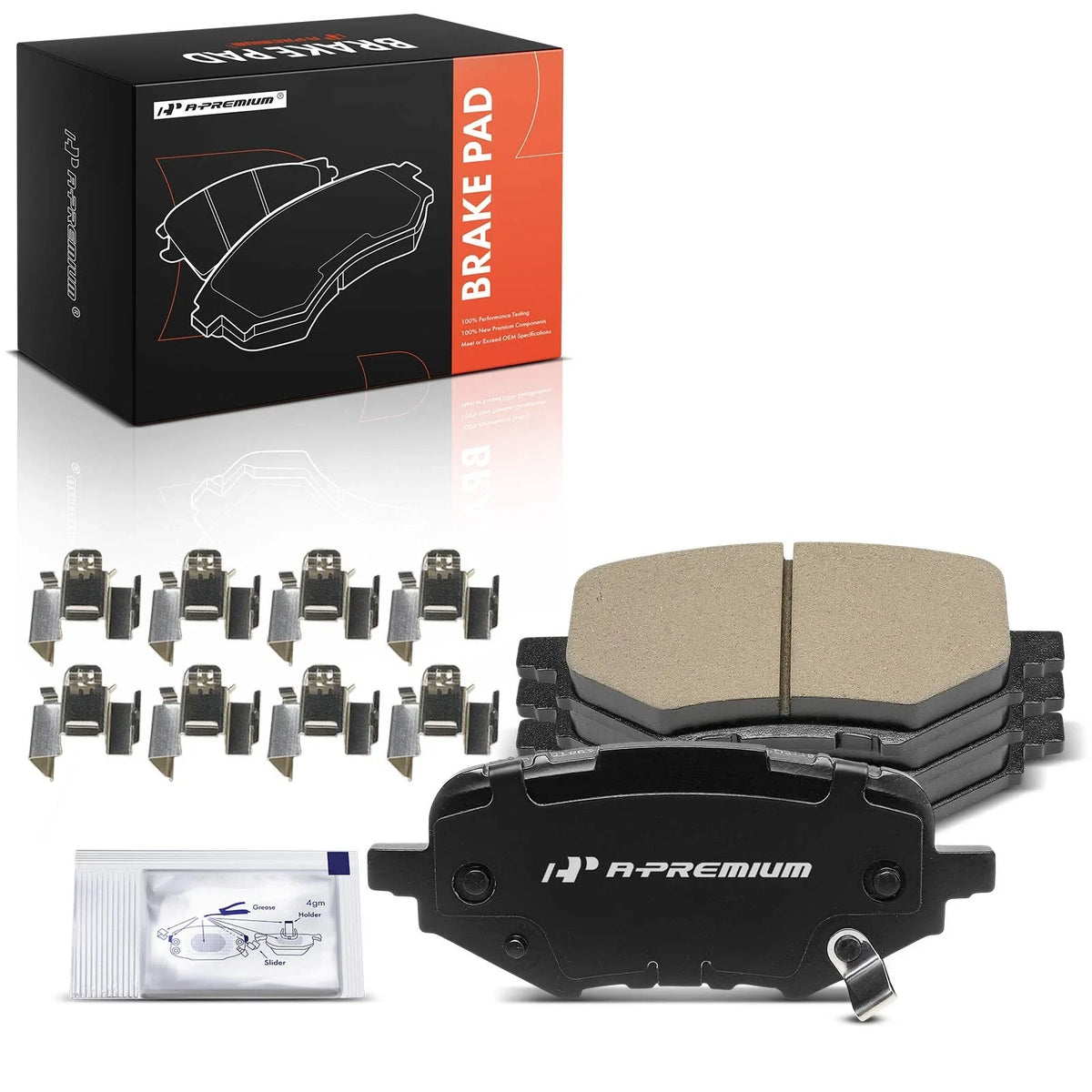 Set of 4 Rear Ceramic Brake Pads for Honda Clarity (2017–2021)