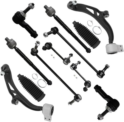 12Pcs Front Control Arms Ball Joint Tie Rod Sway Bar for Ford Explorer (2011–2017)