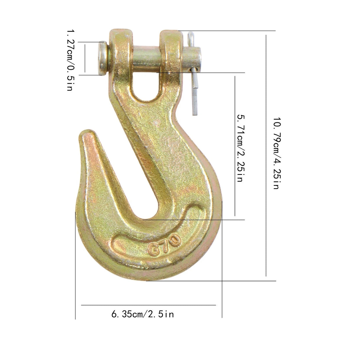 8 Pcs 7500 Lbs 3/8 Inch Clevis Grab Hooks G70 Tow Chain Hook
