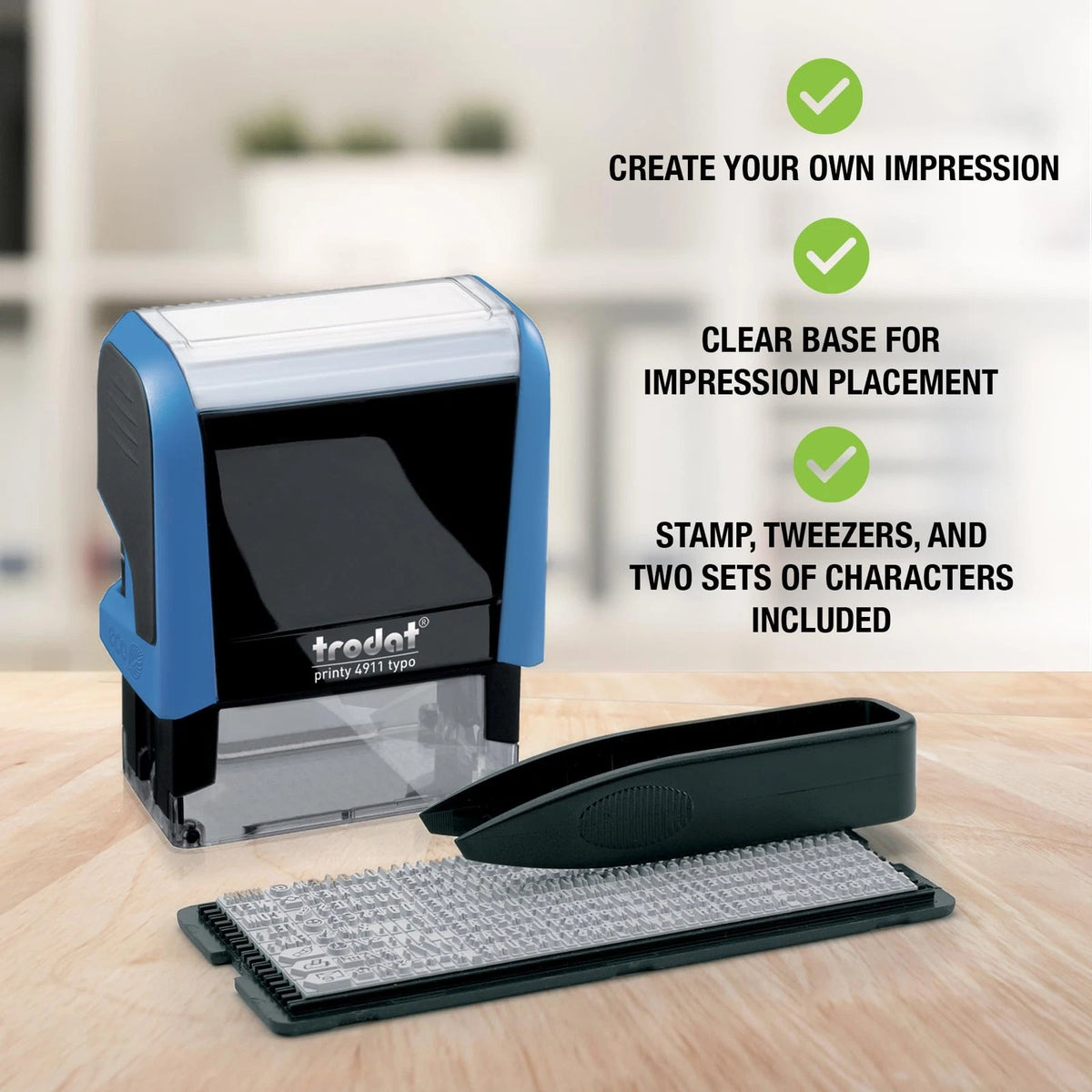 Trodat Printy 4911 Self Inking Stamp 2.2" x 1.2" Black Ink