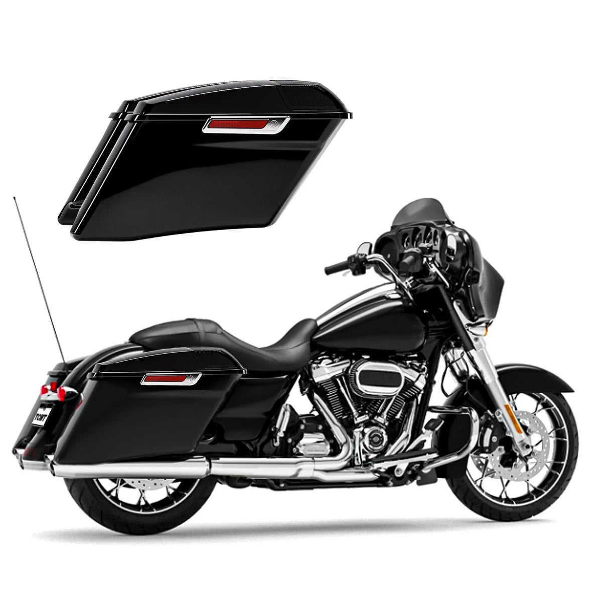 4" Extended Hard Saddlebags with 5x7" Speaker Lids for Harley CVO Touring (2014–Present)