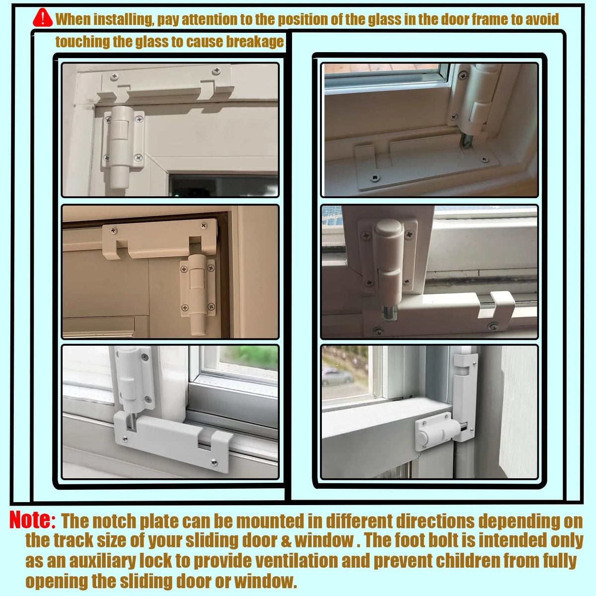 Sliding Glass Door Security Lock for Patio Doors