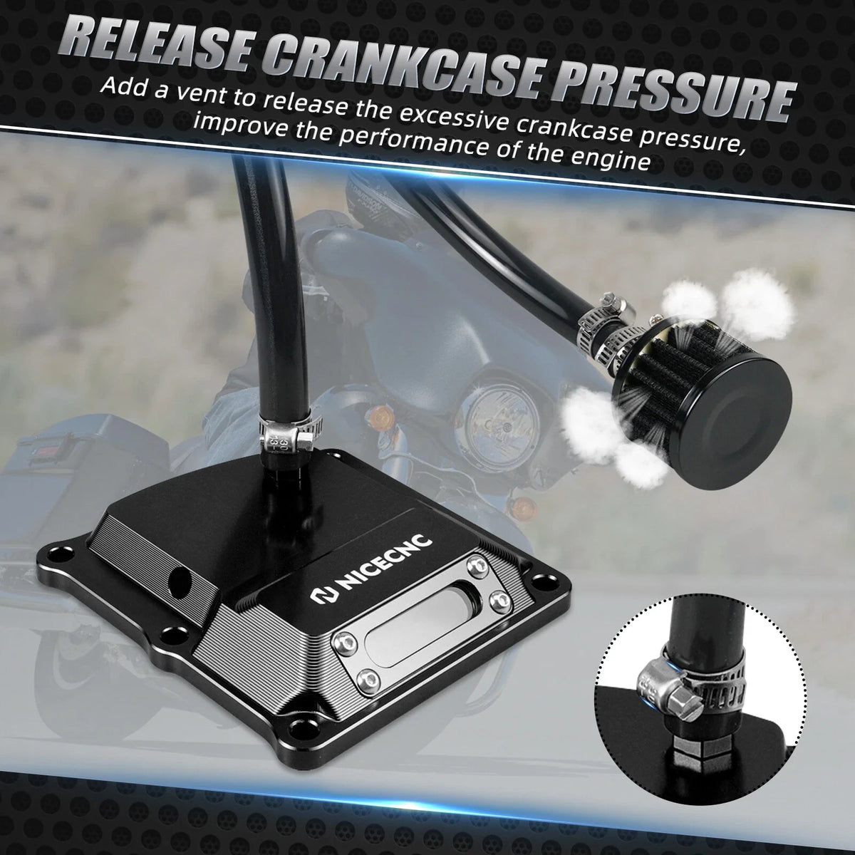 M8 Transmission Gearbox Vent Top Cover for Harley Road Glide (2017–2023)