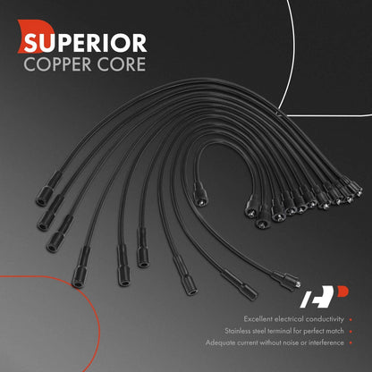 10x Spark Plug Wire Set for Dodge Ramcharger Charger Challenger (1974) 3837 999, 671-8123, 6718123