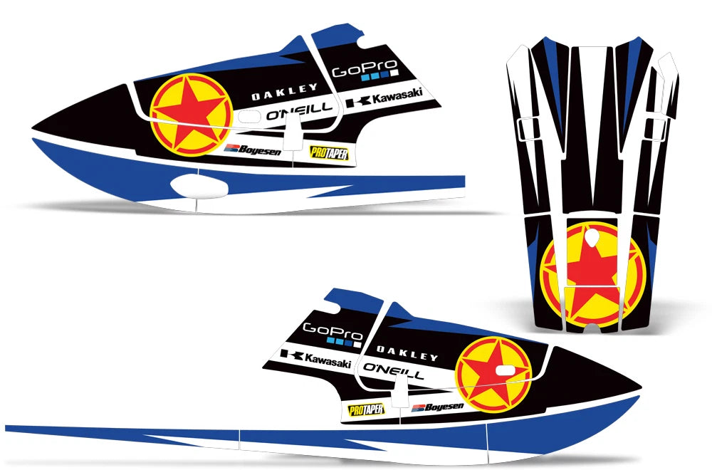 Jet Ski Graphic Decals for Kawasaki X2 650 (1986–1995)