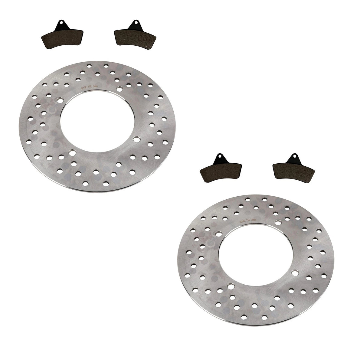 2 Front Disc Brake Rotors & Semi-Metallic Pads for Arctic Cat 500 4x4 (1998–2004) FS-2036 FS-425e