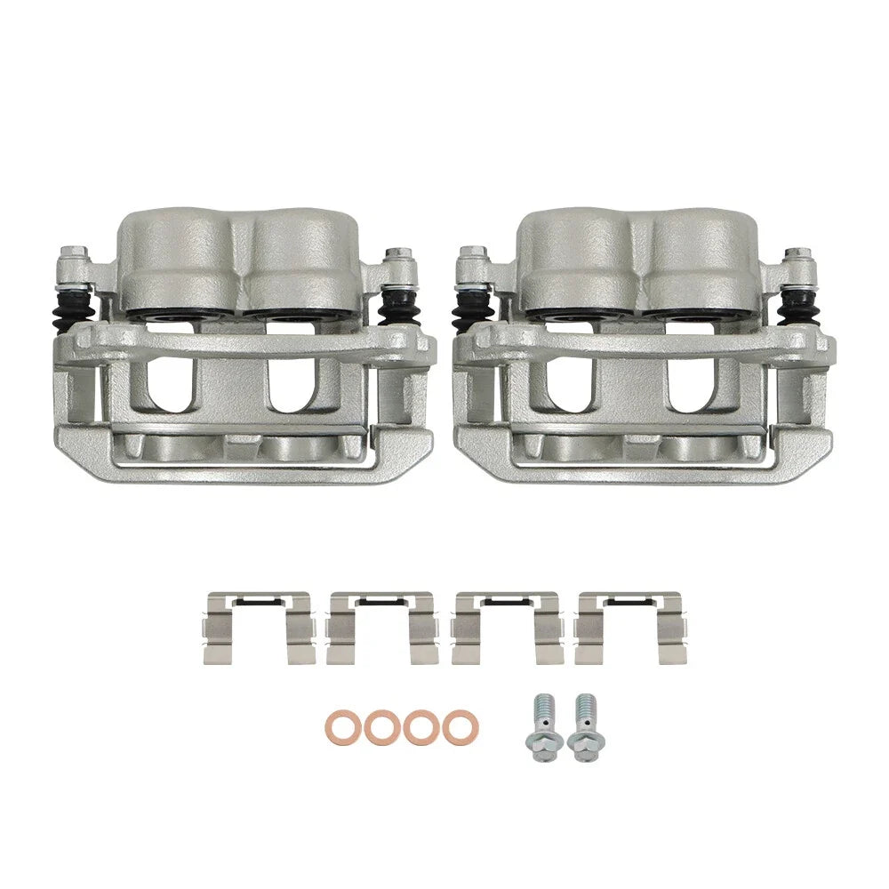 Set of 2 Front Brake Calipers with Bracket for Saturn Pontiac Chevrolet (2004–2007)