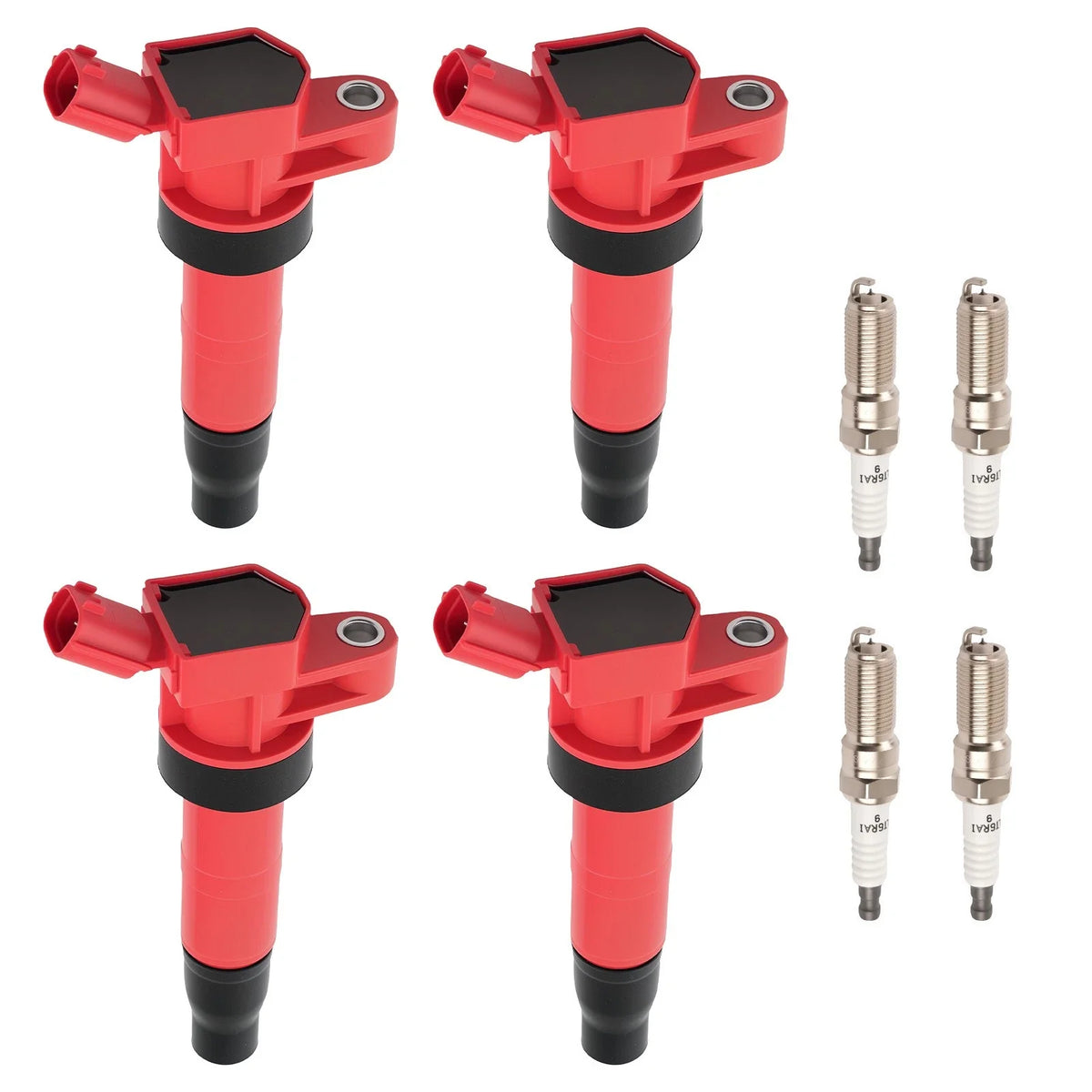 4X Ignition Coil + Spark Plug for Kia Forte/Forte5/Forte Koup (2010–2013)