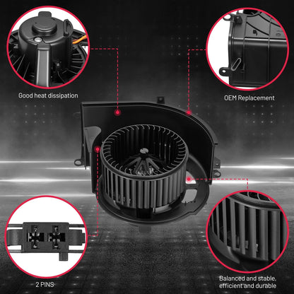 HVAC Heater Blower Motor Fan Assembly for BMW X5 X6 (2007–2014) 700292