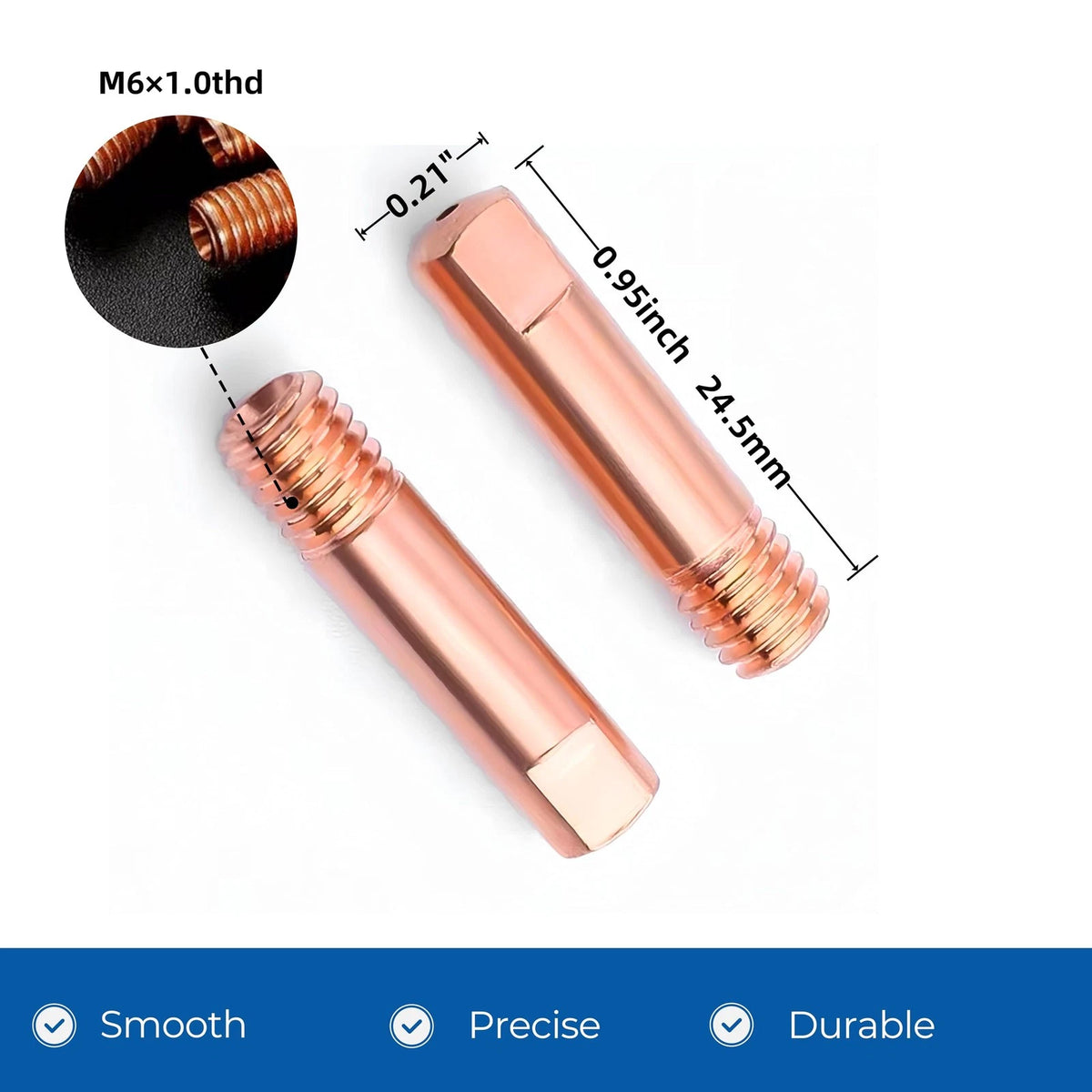 30 Pack .030" Copper Contact Tips for MIG Welder Gun Torch