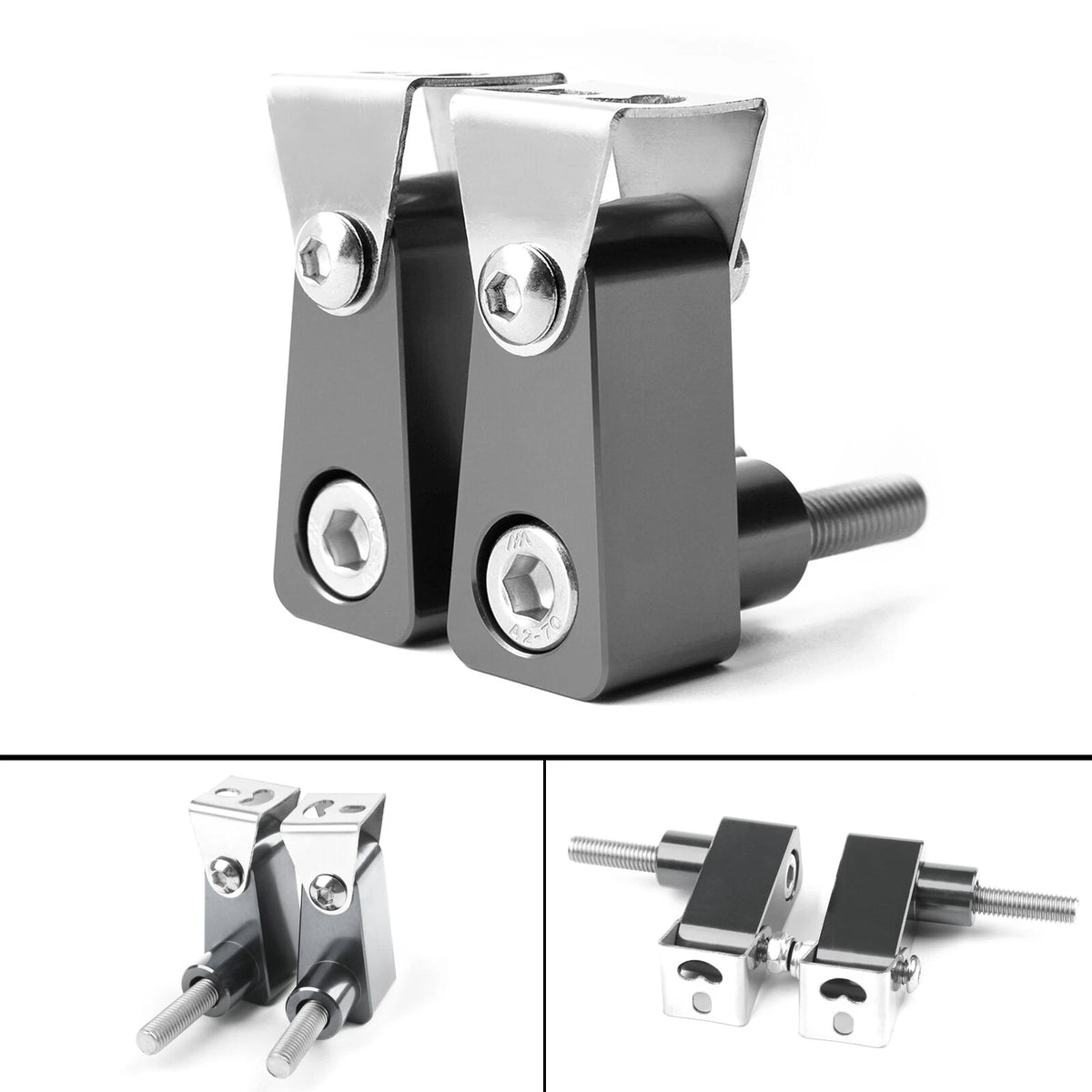 Set of 2 CNC Titan M8 Motorcycle Headlight Fog Light Mount Bracket M523-A071-TI