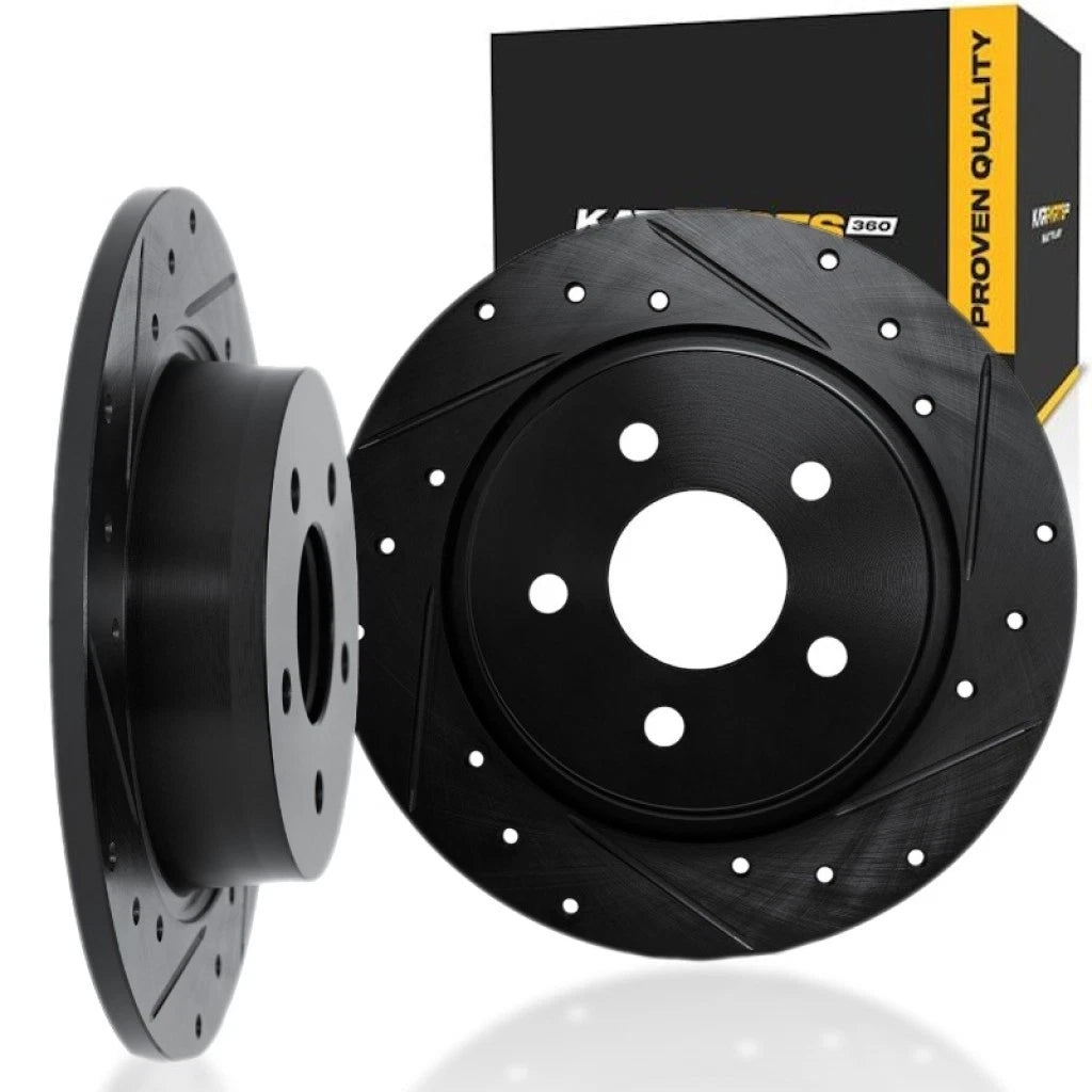 Rotor Set for Suzuki Samurai (1990–1995) ALX-PAU-DF-8002-47044-CLA3, Drilled & Slotted