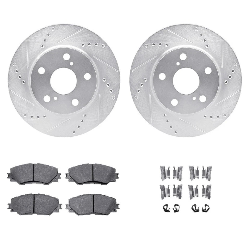 Rotor Set with Brake Pads for Lexus HS250h (2010–2012) ALX-PAU-DF-7512-76158-CLA1