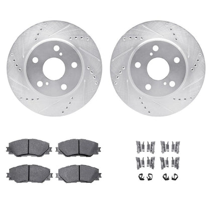 Rotor Set with Brake Pads for Lexus HS250h (2010–2012) ALX-PAU-DF-7512-76158-CLA1