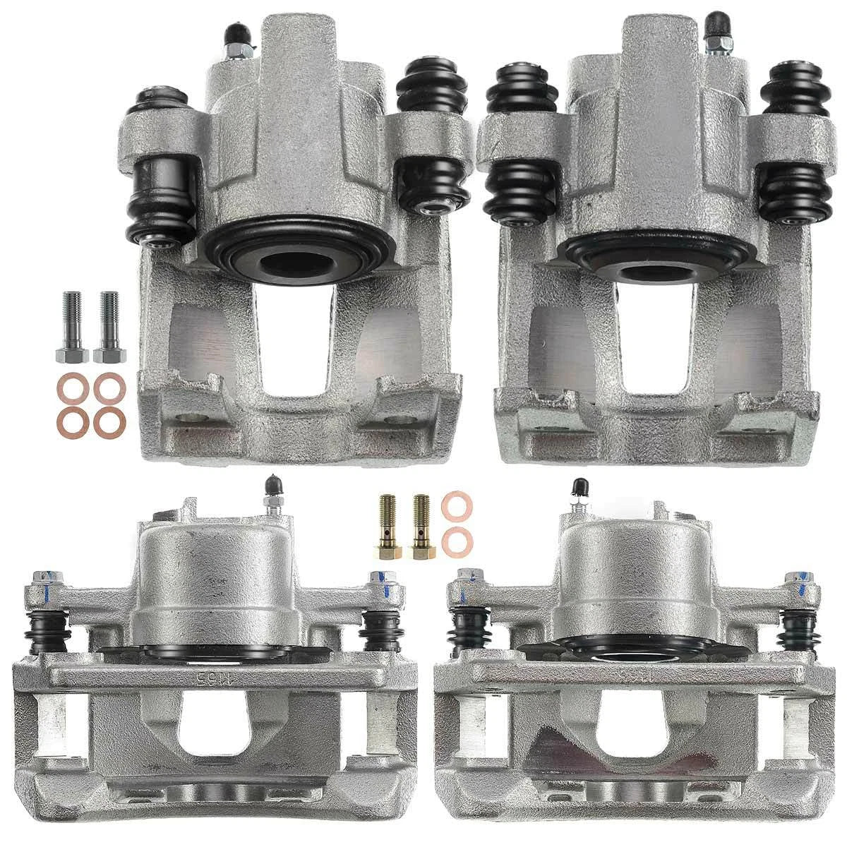 Set of 4 Brake Calipers for Jeep Liberty (2003–2007) SLB1743 SLB1742 5019986AA 5066428AA