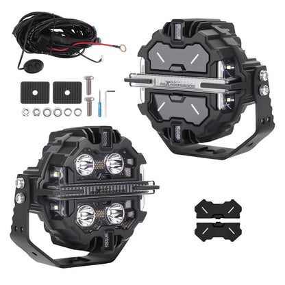 5" 212W LED Driving Lights Spot Flood Combo RGB DRL for ATV UTV (12V)