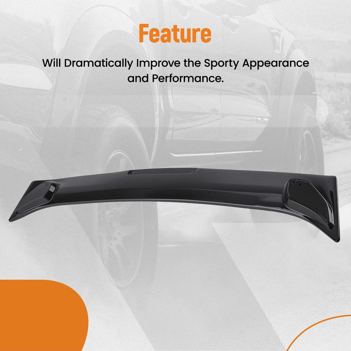 LED Rear Wing Spoiler for Toyota Corolla CE LE S (2003–2008) Black