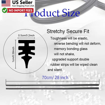 4X 28" Wiper Blade Refill for Universal Cars (Rubber Replacement)