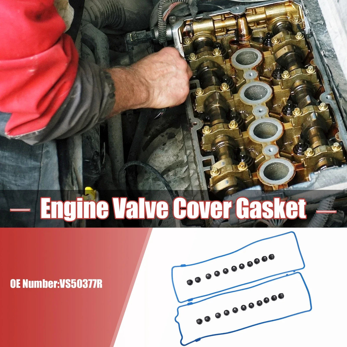 Set of 1 Engine Valve Cover Gasket for Ford Lincoln Mercury (VS50377R)