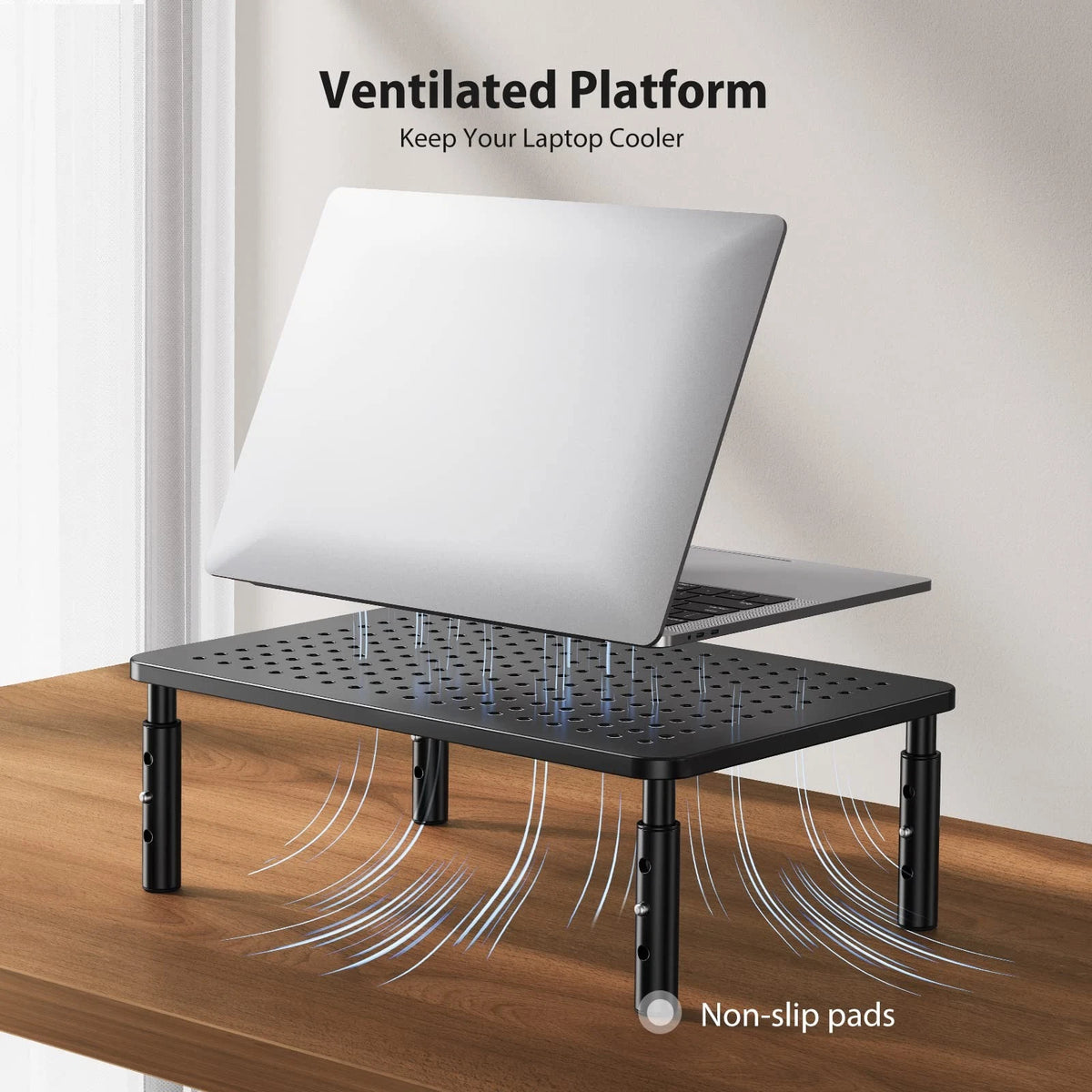 Adjustable Monitor Stand for Laptop Desk (3 Heights)