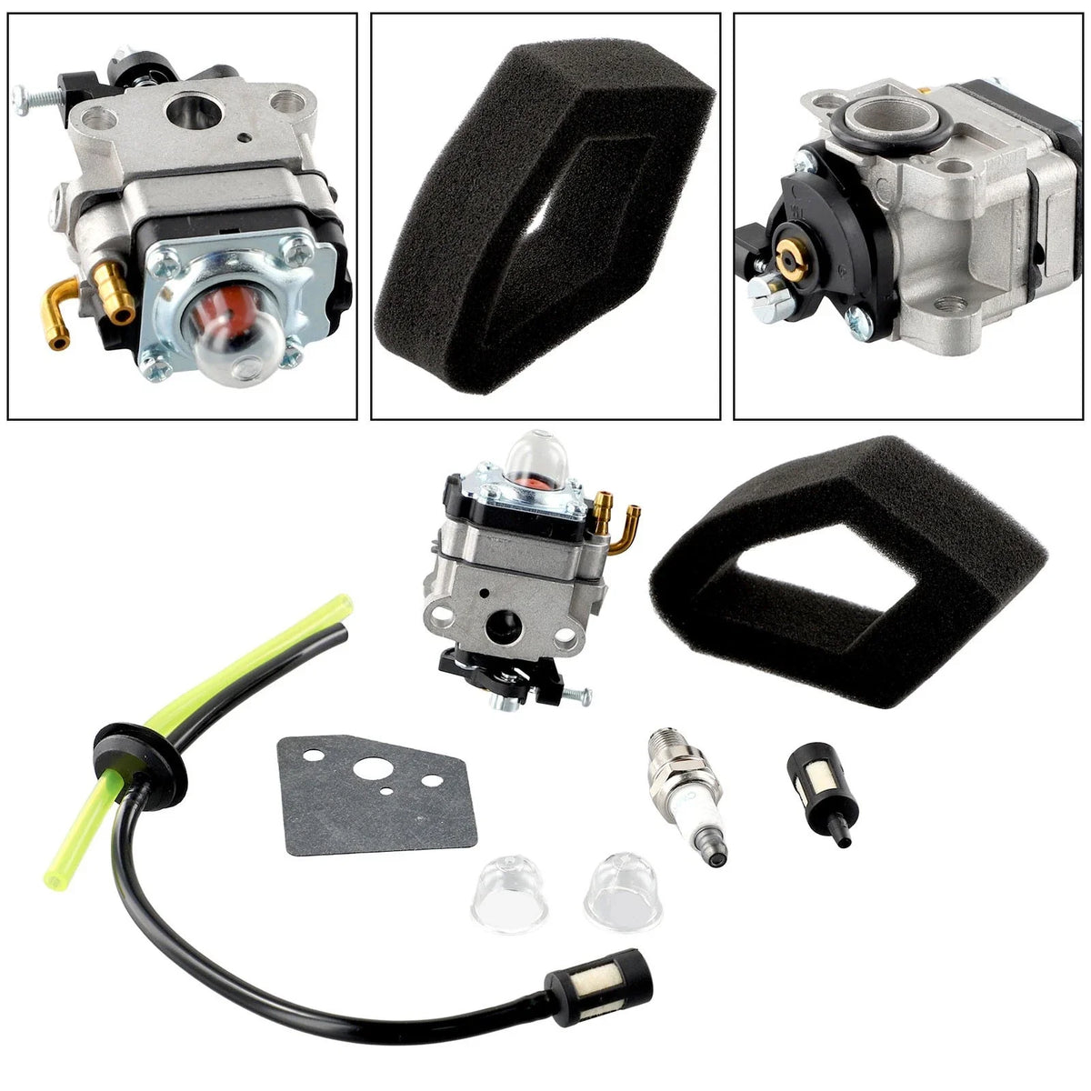 Carburetor Fuel Line Air Filter Kit for Honda GX22 GX31 FG100 UMK431 (N/A)