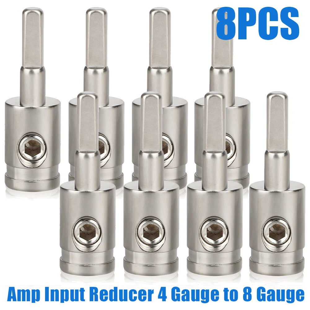 Set of 8GA Car Audio Wire Terminal Power Cord Input Reducers