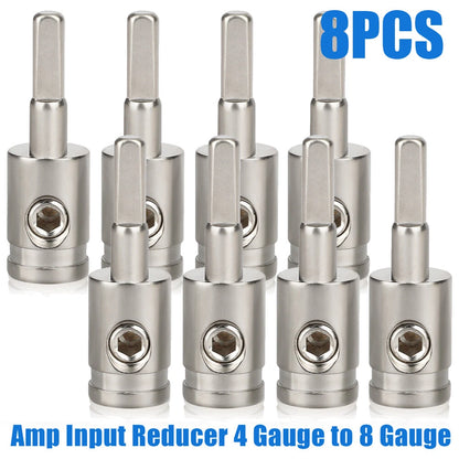 Set of 8GA Car Audio Wire Terminal Power Cord Input Reducers