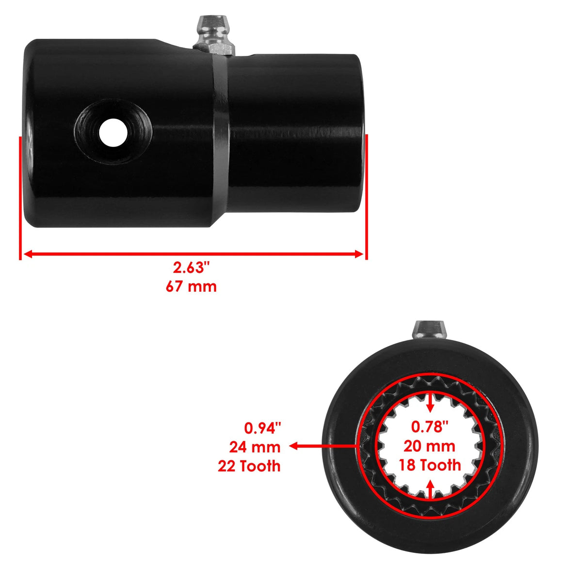 Drive Shaft with Bearings Couplings for John Deere XUV625i XUV825i XUV855D (SH114+DB1012+CO1042)
