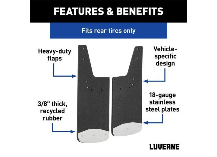 Set of 2 Rubber Mud Guards for Chevy/GMC 2500/3500HD (2020–2020) 251451