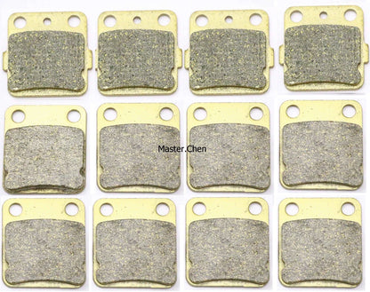 Set of 12 Front Rear Brake Pads for Yamaha YFZ 350 Banshee (2004–2006)