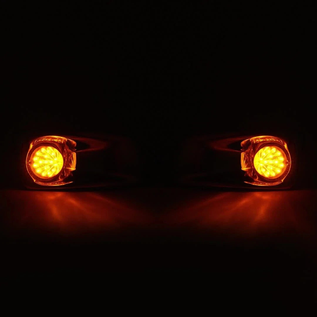 Set of 2 LED Fog Lights & Chrome Bezels for Kenworth T660 (2007–2017)