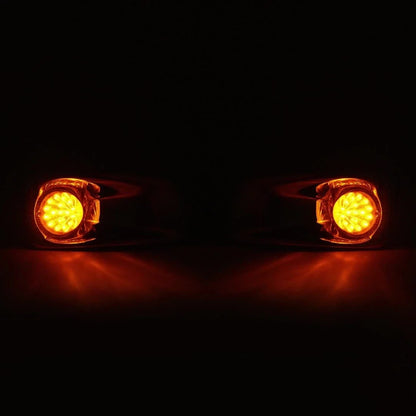 Set of 2 LED Fog Lights & Chrome Bezels for Kenworth T660 (2007–2017)