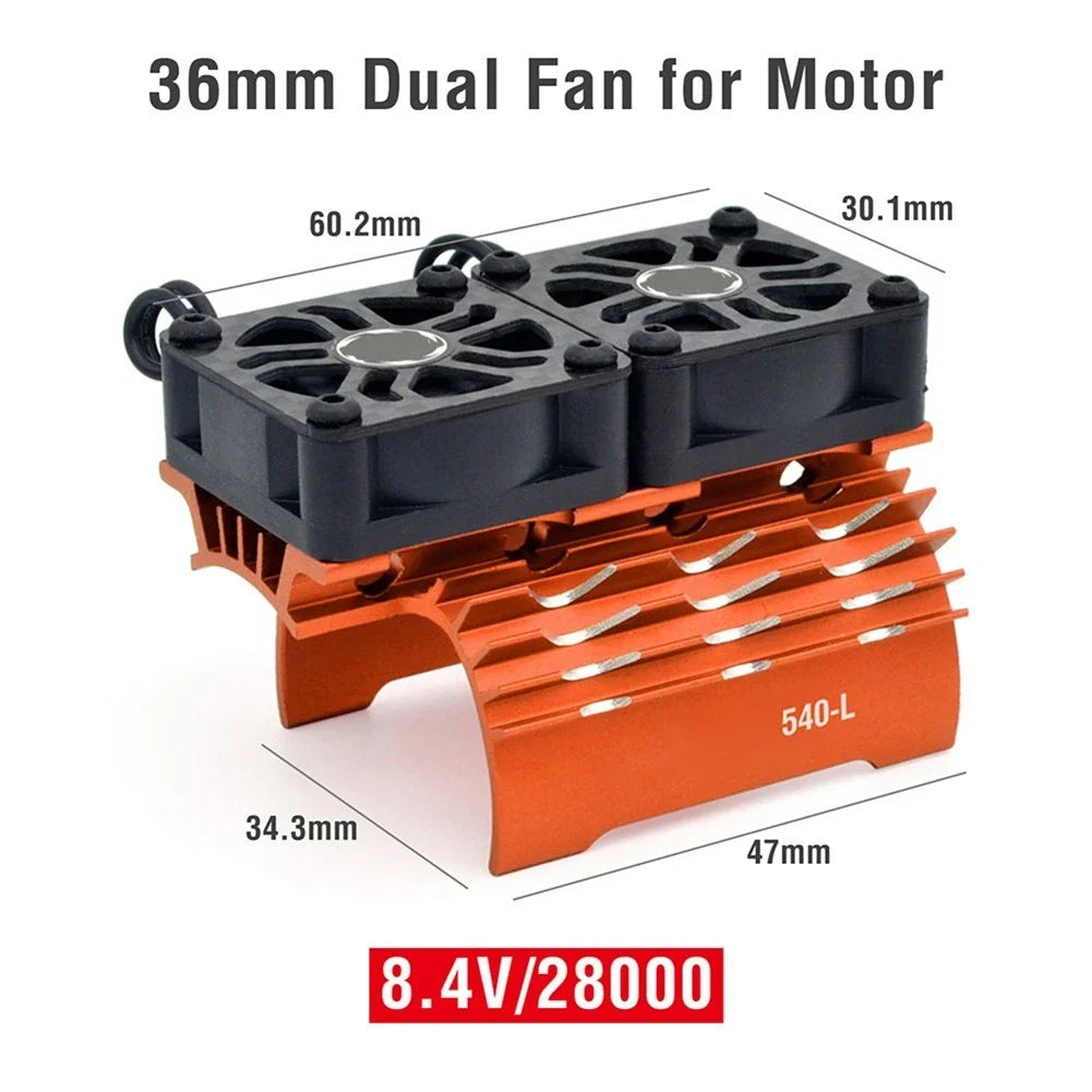 RC Motor Cooler Fan Set of 2 for 380 390 Motors (28 29 36mm)