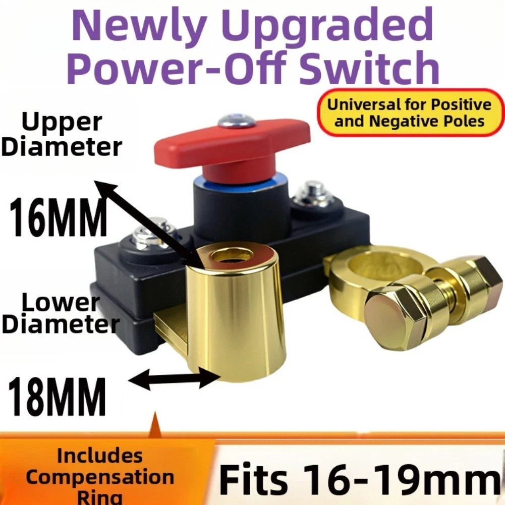 Car Battery Disconnect Switch 12V 24V for Trucks RVs Boats Trailers