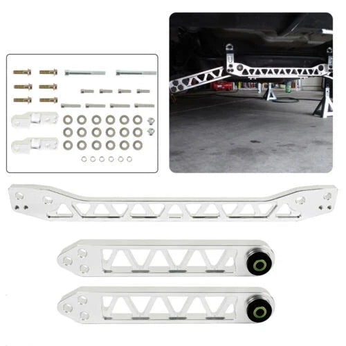 Silver Rear Lower Control Arms Subframe Brace for Honda Civic (2001–2005)
