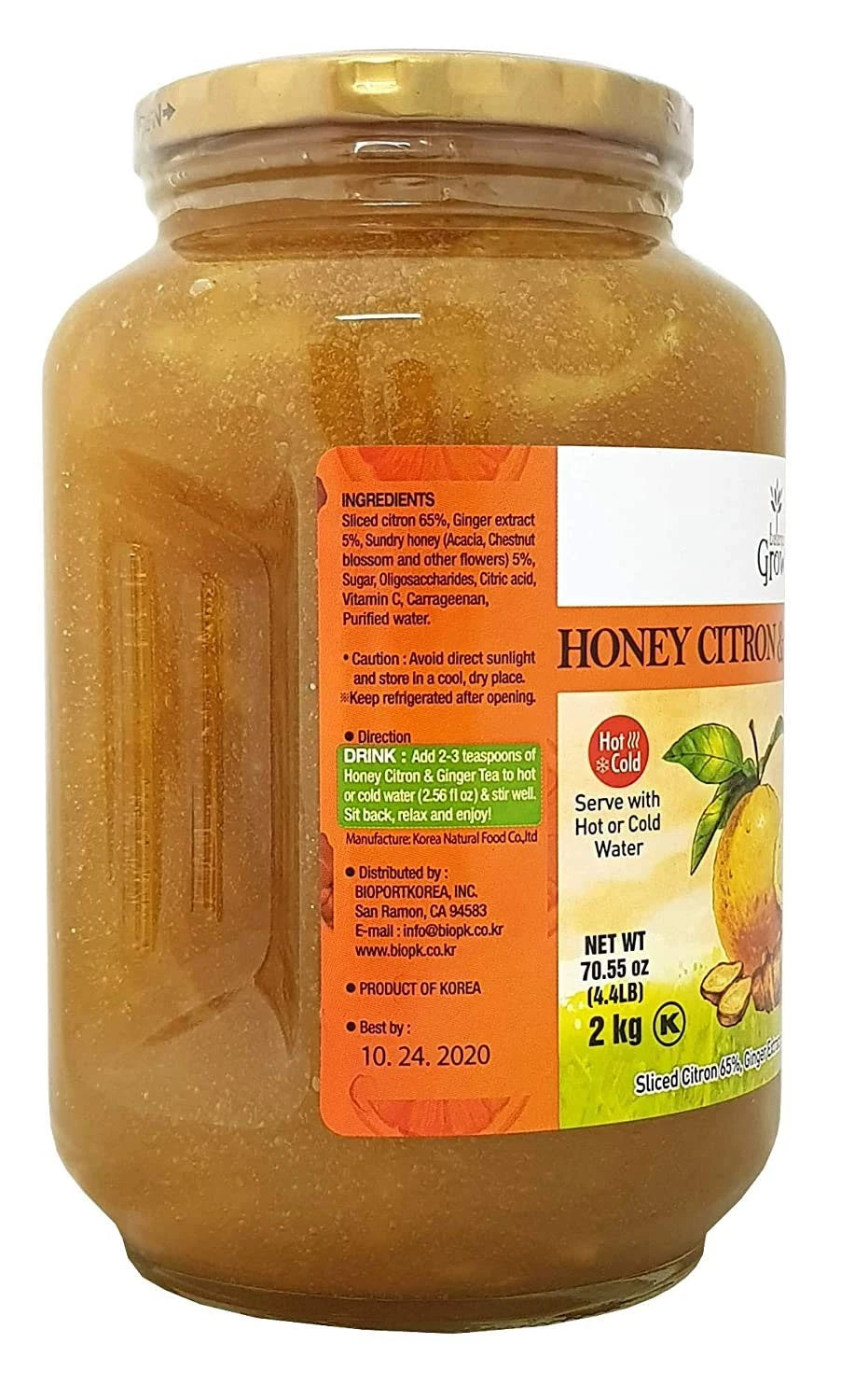 Balance Grow Honey Citron and Ginger Tea 70.55oz (Pack of 1)