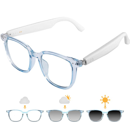 Smart Glasses for Women Men - Bluetooth Audio with Color-Changing Lens