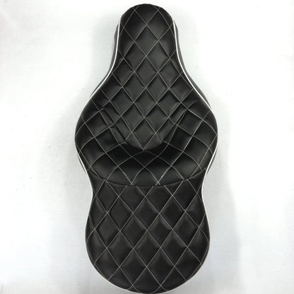 2-up Diamond Stitch Leather Seat for Harley XL883N XL883L XL883X (2005–2013)