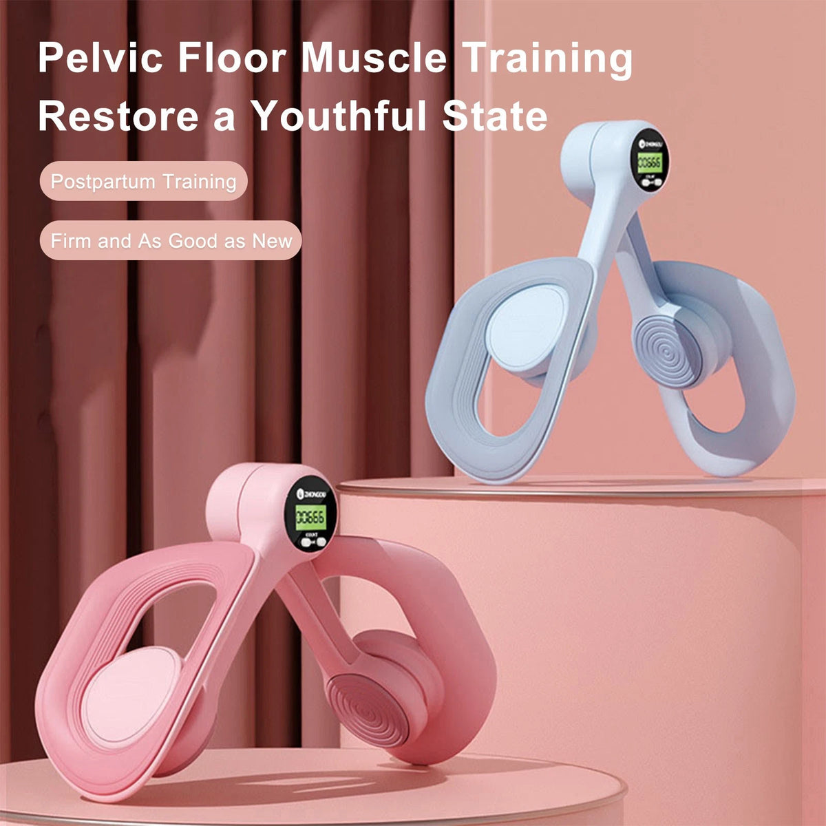 Thigh Trainer for Adjustable Pelvic Floor Muscle Training with LED Display