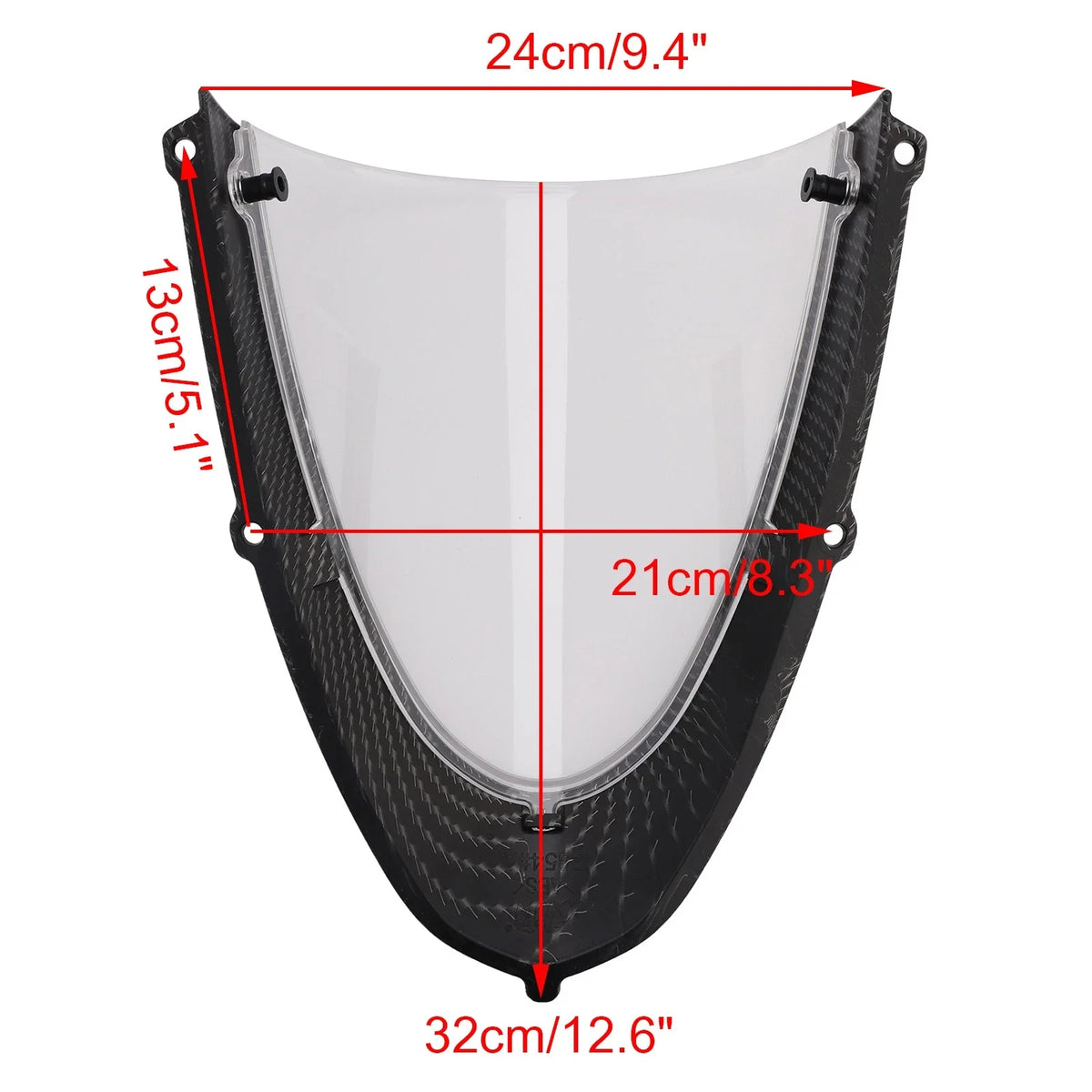 Headlight Fairing Windshield for Aprilia RS 660 (2020–2024) Simulated Carbon Clear