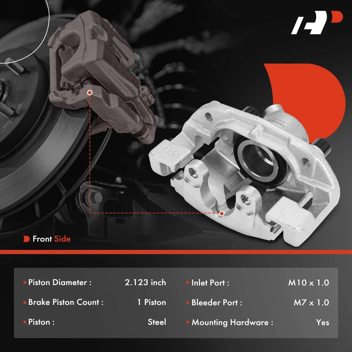 A-Premium Pair Front Brake Calipers w/ Bracket for BMW E46/E90 (2000–2012) - 34111165030, 34116758114, 19-P1619A, 19-P1618A