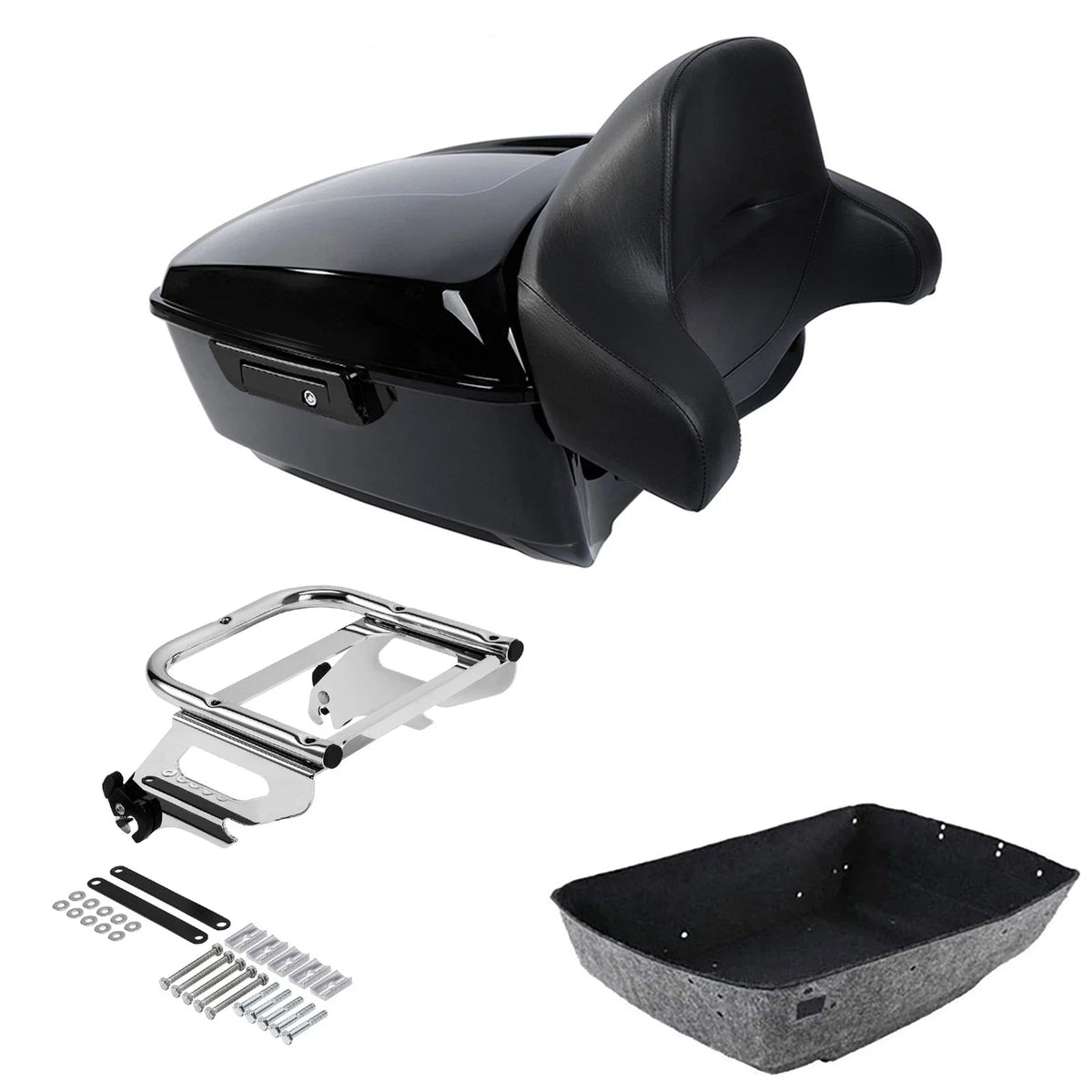 Trunk Luggage Backrest Solo Mount Rack for Harley Electra Glide (1997–2008)